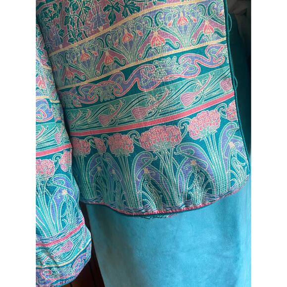 Silk jacket with Art Deco print by Adrianna Papell, size 14 - Picture 4 of 8